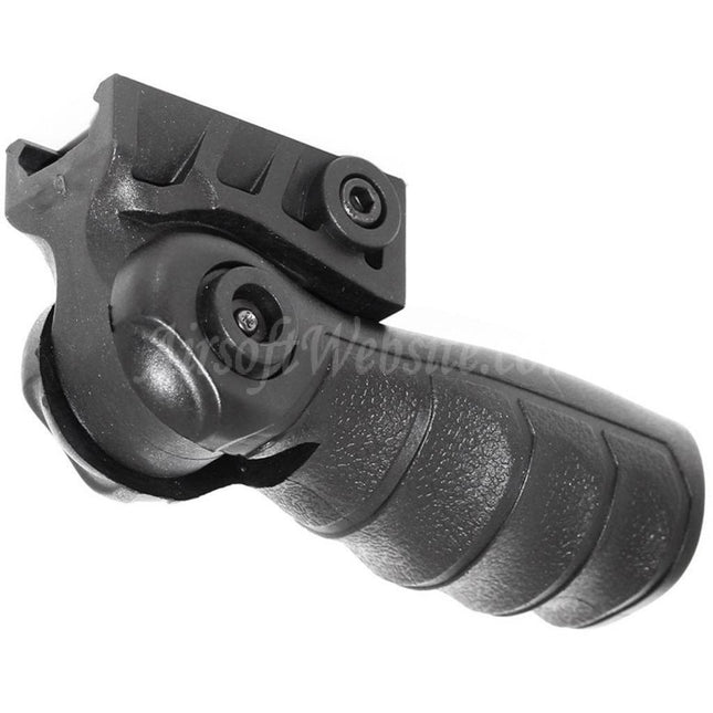 Poignée verticale tactique pliable CYMA RIS pour système de rail de 20 mm, noire