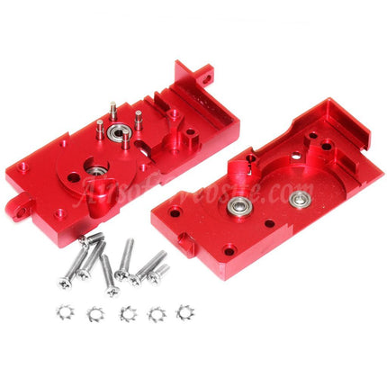 Airsoft Website CNC Ball Bearing Gearbox Shell For G&D DTW / Systema PTW Series Rifles Red