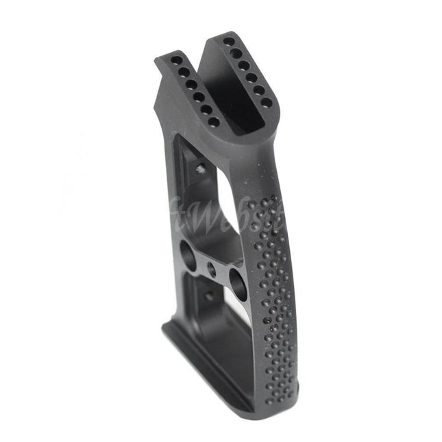 5KU Aluminum Pistol Grip (Ball / Edge / Knurly) For M4 M16 Series GBB Rifles Airsoft Black