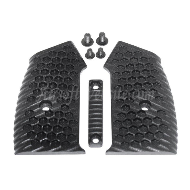 5KU Aluminum Pistol Grip Cover For M4 M16 Series GBB Rifles Airsoft Black