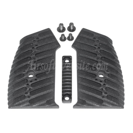 Housse de poignée de pistolet en aluminium 5KU pour fusils GBB série M4 M16 Airsoft, noir