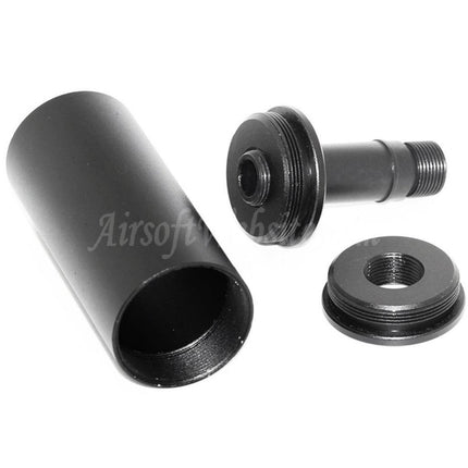 AIRSOFT WEBSITE Silencer Suppressor -/+14mm CW/CCW with Adaptor Suitable For Tokyo Marui WELL R2 Vz61 Scorpion AEP SMG Rifles Airsoft