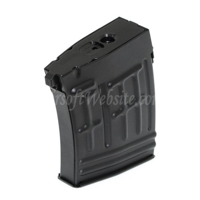 Chargeur CYMA 80 coups Mid-Cap pour fusils AEG Real Sword RS / S&amp;T / CYMA / Tokyo Marui série SVD, noir