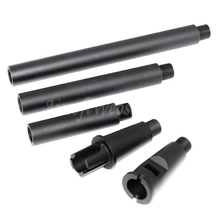 Airsoft Website Aluminium M4A1 4-Segments Metal Outer Barrel -14mm CCW Counter-Clockwise Thread For M4 M16 Series AEG (18.125" Inches) GBBR(17.25" Inches) Rifles