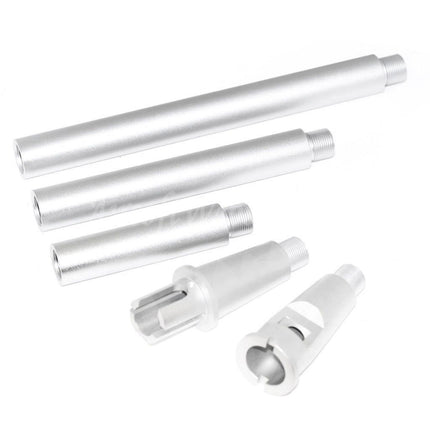 Airsoft Website Aluminium M4A1 4-Segments Metal Outer Barrel -14mm CCW Counter-Clockwise Thread For M4 M16 Series AEG (18.125" Inches) GBBR(17.25" Inches) Rifles