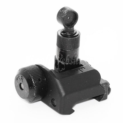Mire arrière rabattable CYMA Knight's KAC Type 600M pour rail RIS RAS standard de 20 mm