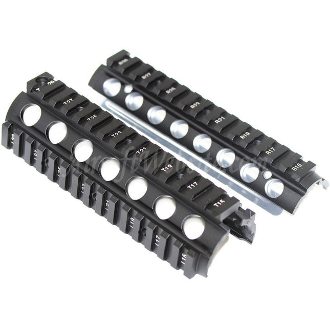 E&amp;C 170 mm CNC en aluminium KAC Type M4A1 M4CQB RAS Système de garde-mains pour CYMA E&amp;C D-Boys G&amp;P Classic Army KWA G&amp;G Tokyo Marui M4 M16 Series AEG Rifles Airsoft Noir
