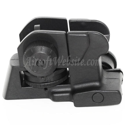 Viseur arrière tactique E&amp;C QD Design CQB à double ouverture pour système de rail de 20 mm