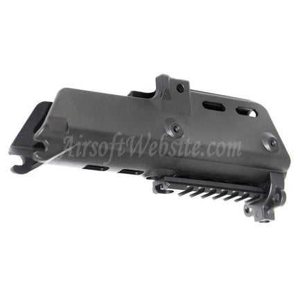 Garde-mains en polymère Golden Eagle avec rail inférieur de 20 mm pour fusils AEG Jing Gong JG Golden Eagle série G36C Airsoft noir
