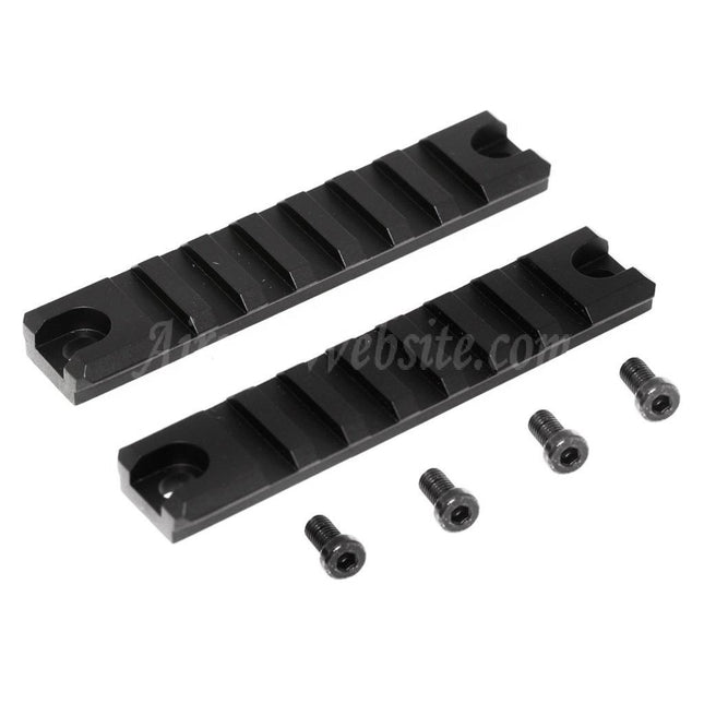 Golden Eagle 2pcs 98mm R4 7-Slots 20mm Rail pour JG Jing Gong CYMA Golden Eagle Tokyo Marui G36 Series AEG Rifles Airsoft Noir