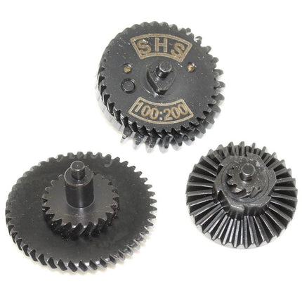 SHS Steel Low Noise High Torque 100:200 Gear Set For Version 2/3 V2 V3 AEG Gearbox Rifles Airsoft