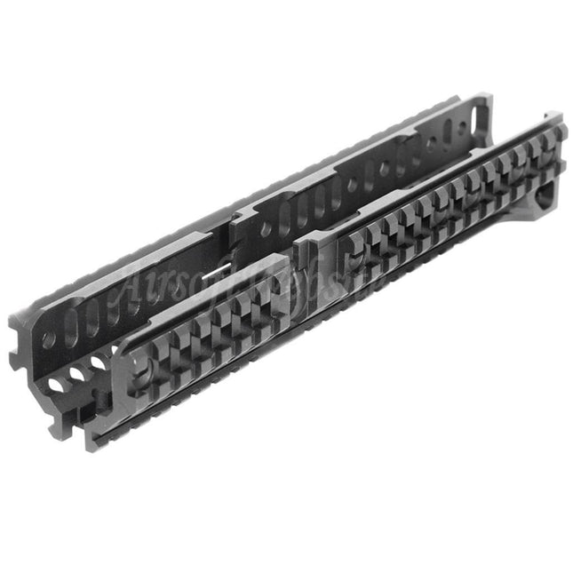 5KU CNC Aluminum 254mm B30 Style Long Lower Handguard Rail System For LCT GHK E&L Tokyo Marui AK Series AEG GBB Rifles Airsoft Black