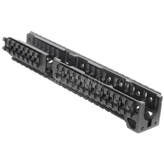 5KU CNC Aluminum 254mm B30 Style Long Lower Handguard Rail System For LCT GHK E&L Tokyo Marui AK Series AEG GBB Rifles Airsoft Black