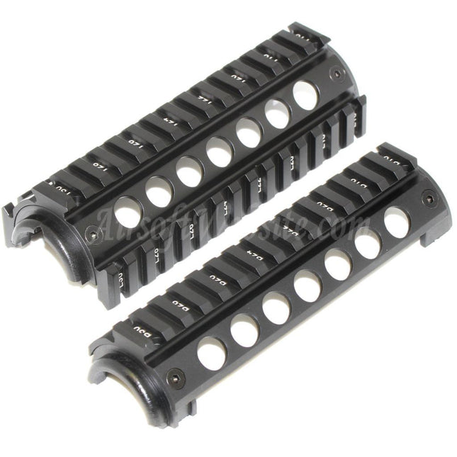 APS CNC 155mm RIS Handguard Rail System For M4 M16 Series AEG Rifles Airsoft Black