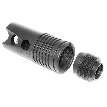 CYMA Strike Flash Hider For -14mm CCW Counter-Clockwise Thread Barrel Rifles Airsoft Black