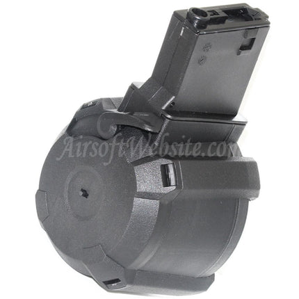 BATTLEAXE 1400rd Electric Drum Magazine For M4 M16 Series AEG Rifles Airsoft Black