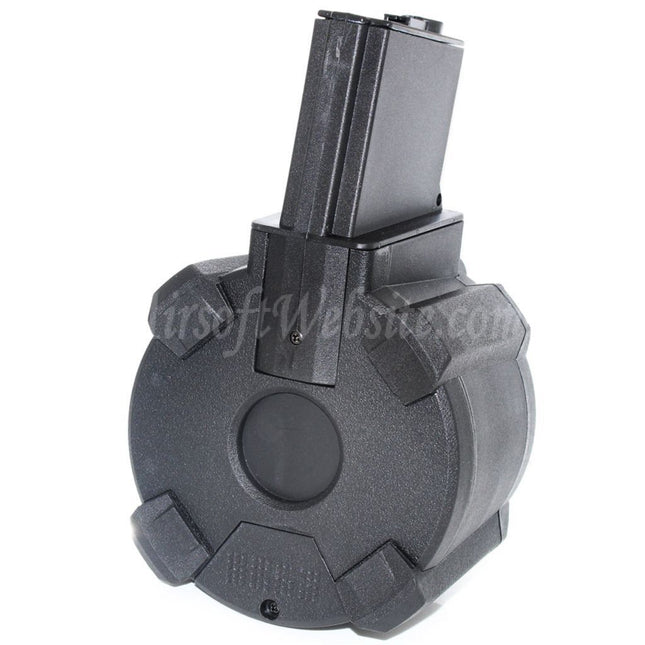 BATTLEAXE 1400rd Electric Drum Magazine For M4 M16 Series AEG Rifles Airsoft Black