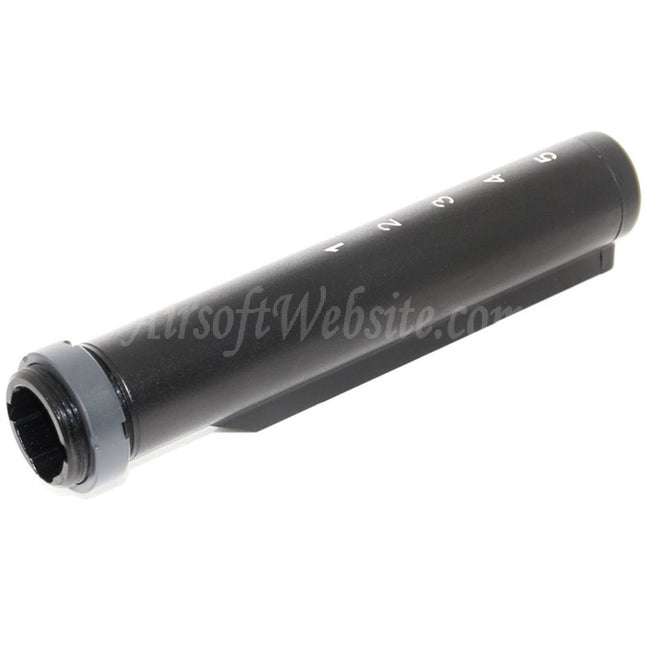 Tube tampon de crosse E&amp;C 6 positions pour fusils AEG séries M4 et M16, noir