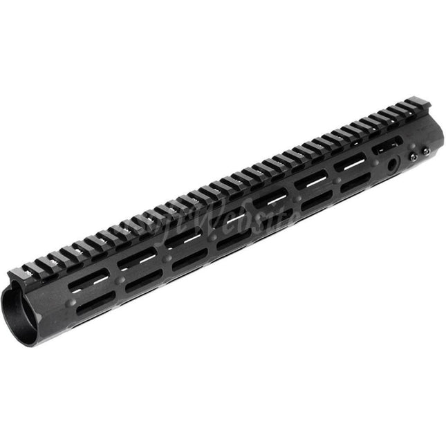 Système de rail de garde-main APS CNC 15 pouces Evolution Tech 5.0 M-LOK pour fusils APS CYMA G&amp;P JG Tokyo Marui M4 M16 Series AEG Airsoft Noir