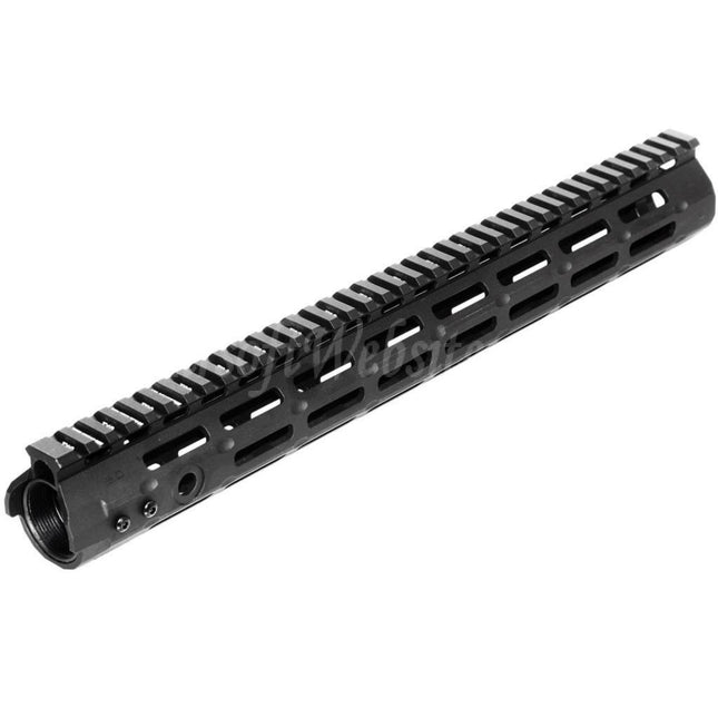 Système de rail de garde-main APS CNC 15 pouces Evolution Tech 5.0 M-LOK pour fusils APS CYMA G&amp;P JG Tokyo Marui M4 M16 Series AEG Airsoft Noir