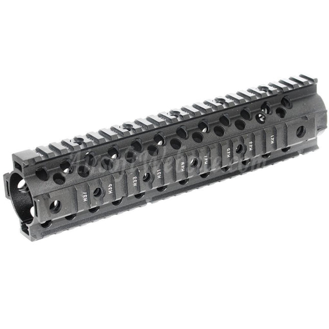 CYMA CNC Aluminium 255 mm 10 pouces Système de rail de garde-main flottant RIS pour fusils AEG série M4 M16 Airsoft Noir