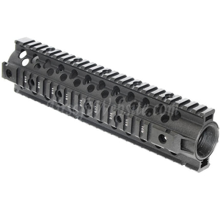 CYMA CNC Aluminium 255 mm 10 pouces Système de rail de garde-main flottant RIS pour fusils AEG série M4 M16 Airsoft Noir
