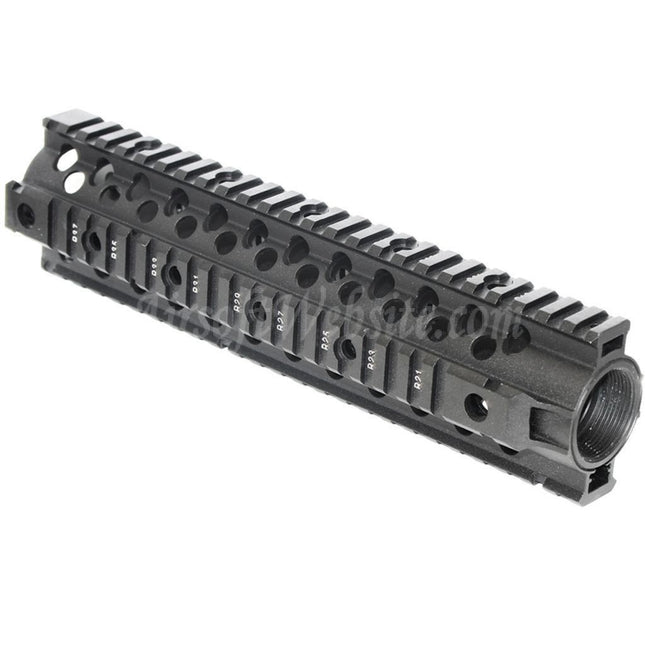CYMA CNC Aluminium 255 mm 10 pouces Système de rail de garde-main flottant RIS pour fusils AEG série M4 M16 Airsoft Noir