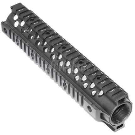 CYMA CNC Aluminium 255 mm 10 pouces Système de rail de garde-main flottant RIS pour fusils AEG série M4 M16 Airsoft Noir
