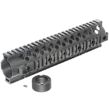 CYMA CNC Aluminium 255 mm 10 pouces Système de rail de garde-main flottant RIS pour fusils AEG série M4 M16 Airsoft Noir