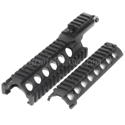 Système de rail de garde-main CYMA CNC en aluminium 210 mm RAS avec couvercle de rail pour fusils Tokyo Marui M4 M16 Series AEG / WA M4 M16 Series GBB Airsoft Noir