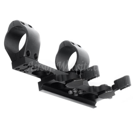 CYMA Tactical Style 30mm QD Double Ring Sight Support Dual Scope Mount Black