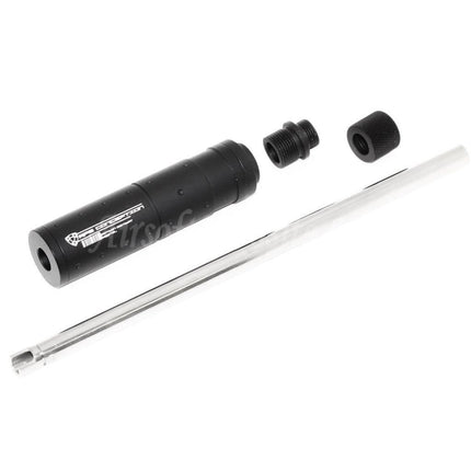 APS 6.03mm 190mm Power Up Extended Inner Barrel and Silencer with Adapter (-12mm CCW To -14mm CCW) For ACP601 Black Hornet Series GBB Pistols Airsoft