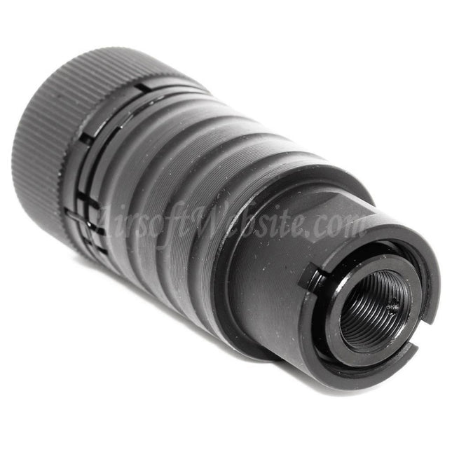 CYMA Einstellbarer Soundverstärkungs-Design AK74 Mündungsfeuerdämpfer für -14mm CCW Gegenuhrzeigersinn-Gewindelaufgewehre Airsoft Schwarz