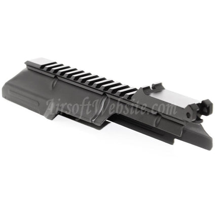 CYMA Upper Receiver Cover with 20mm Tactical Rail Rear Sight For D-Boys JG Jing Gong Golden Eagle CYMA Tokyo Marui AKS74U Series AEG Rifles Airsoft Black