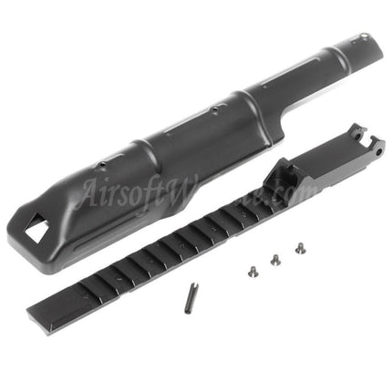 CYMA Upper Receiver Cover with 20mm Tactical Rail Rear Sight For D-Boys JG Jing Gong Golden Eagle CYMA Tokyo Marui AKS74U Series AEG Rifles Airsoft Black