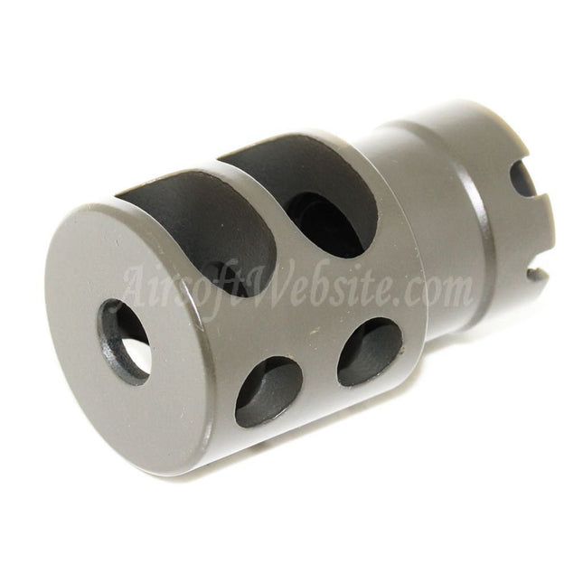 Airsoft Website 55mm DTK-2 Style Muzzle Brake Flash Hider For -14mm CCW Counter-Clockwise Thread Barrel Rifles