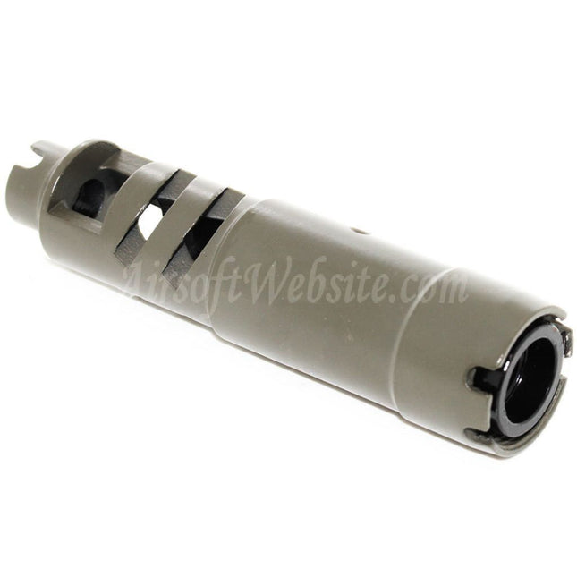 Airsoft Website 105mm Shturm Style Muzzle Brake Flash Hider with Adaptor For -14mm CCW Counter-Clockwise Thread Barrel Rifles