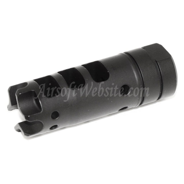 Airsoft Website 64mm Dragon 556 AK Style Metal Muzzle Brake Flash Hider For -14mm CCW Counter-Clockwise Thread Barrel Rifles Black