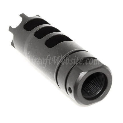 Airsoft Website 64mm Dragon 556 AK Style Metal Muzzle Brake Flash Hider For -14mm CCW Counter-Clockwise Thread Barrel Rifles Black