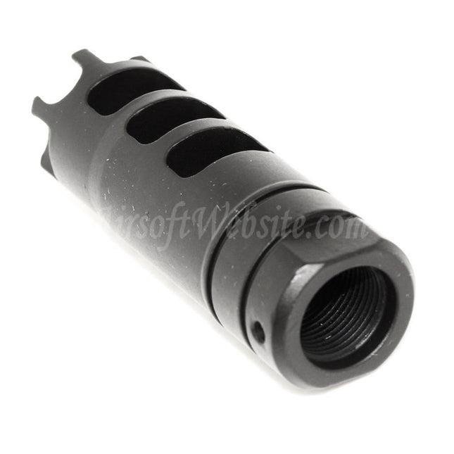 Airsoft Website 64mm Dragon 556 AK Style Metal Muzzle Brake Flash Hider For -14mm CCW Counter-Clockwise Thread Barrel Rifles Black