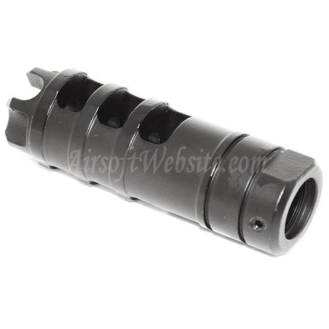 Airsoft Website 68mm Dragon AK Style Metal Muzzle Brake Flash Hider For -14mm CCW Counter-Clockwise Thread Barrel Rifles Black