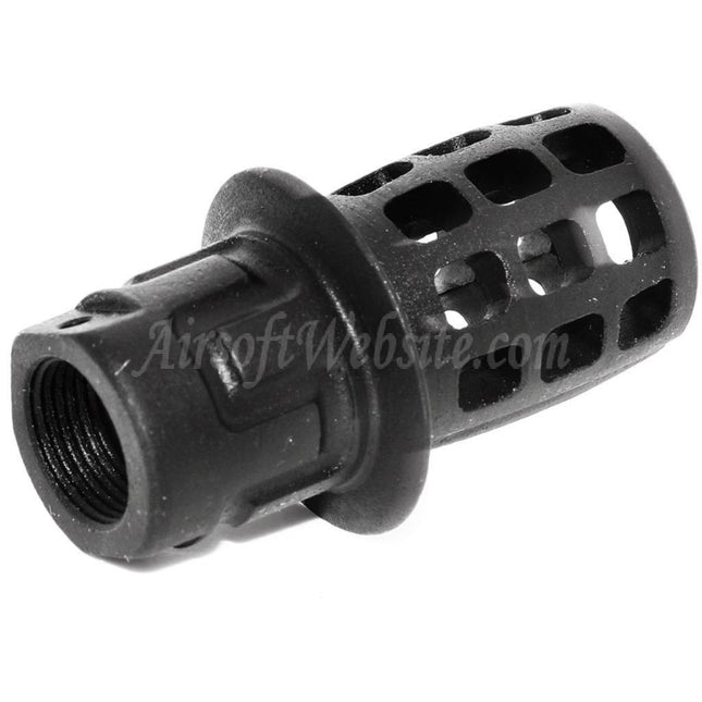Airsoft Website 55mm Top Hat Flash Hider Muzzle Brake Flash Hider For -14mm CCW Counter-Clockwise Thread Barrel Rifles Black