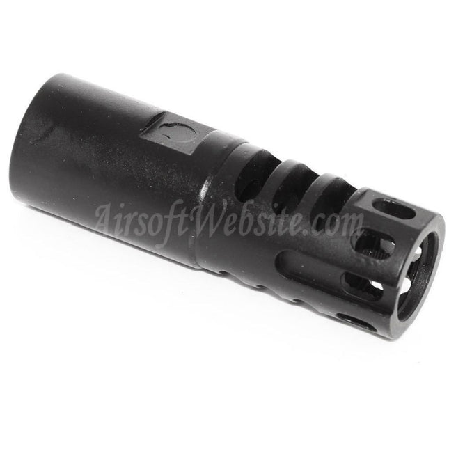 APS 68mm Evolution Tech Muzzle Brake Flash Hider 1.0 For -14mm CCW Counter-Clockwise Thread Barrel Rifles Airsoft Black