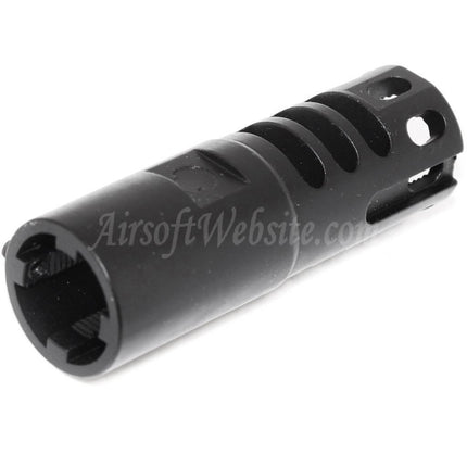 APS 68 mm Evolution Tech Frein de bouche Cache-flamme 1.0 pour fusils à canon fileté antihoraire -14 mm CCW Airsoft Noir