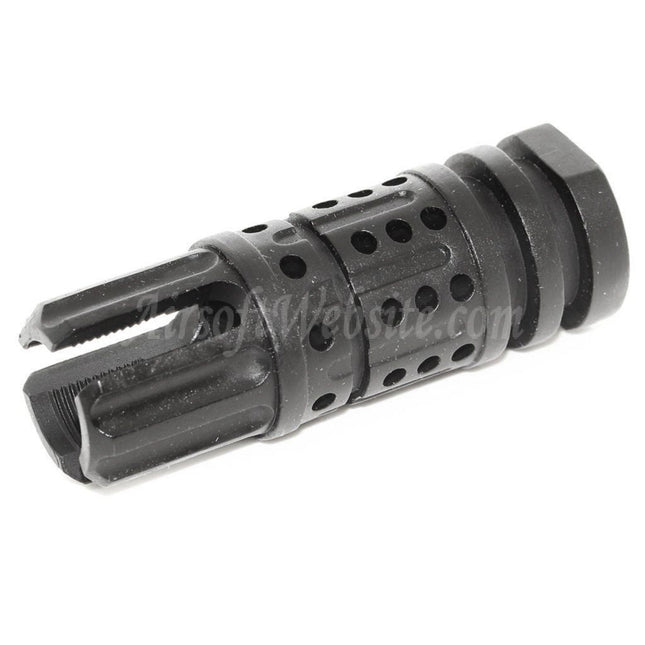 APS 68mm ICEFYRE Muzzle Brake Flash Hider For -14mm CCW Counter-Clockwise Thread Barrel Rifles Airsoft Black