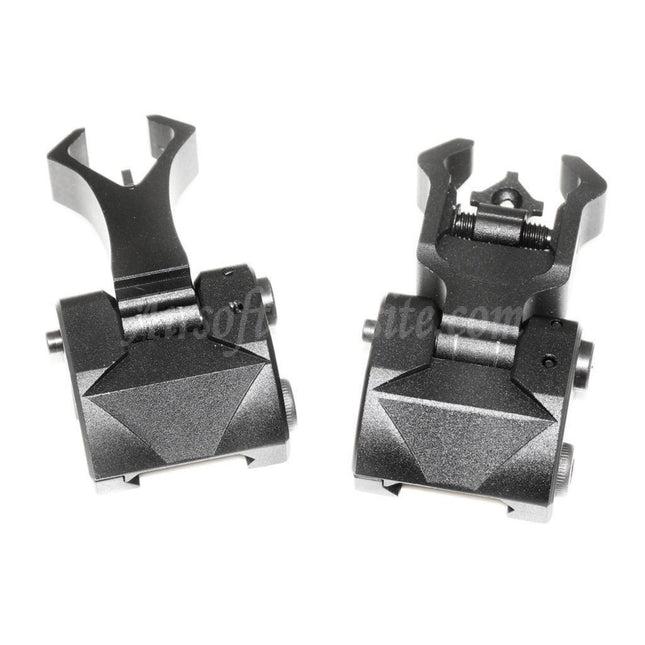Viseur avant et arrière CYMA Diamond Aperture pliable et rabattable pour système de rail de 20 mm
