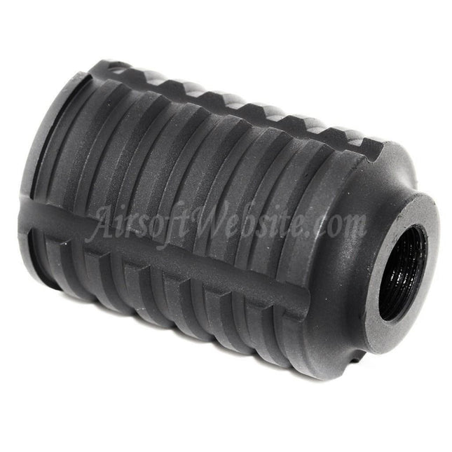 APS Type B Sound Blaster Amplifier Muzzle Flash Hider For -14mm CCW Counter-Clockwise Thread Barrel Rifles Airsoft Black