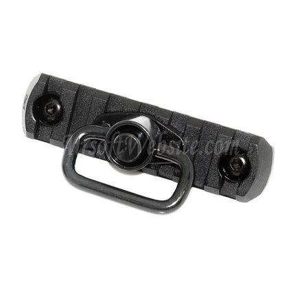 APS 7-Slots MIL-STD 1913 Rail M-LOK Rail Segment Plate with QD Sling Swivel