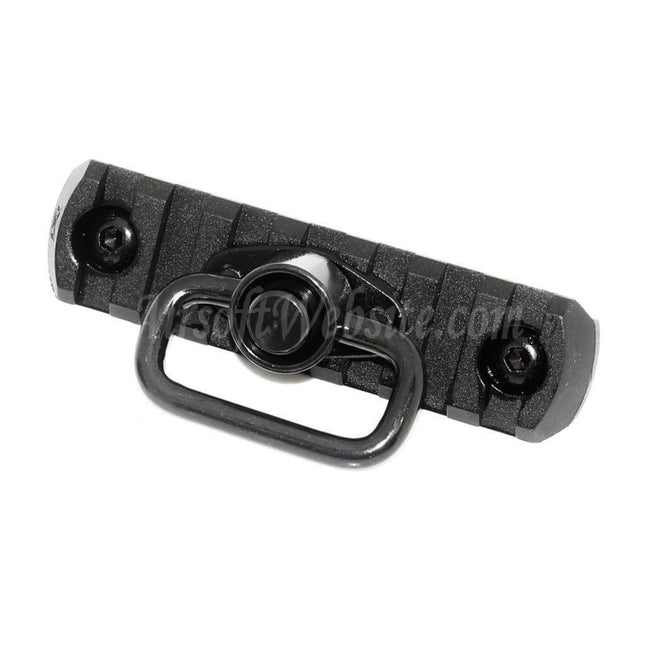 APS 7-Slots MIL-STD 1913 Rail M-LOK Rail Segment Plate with QD Sling Swivel