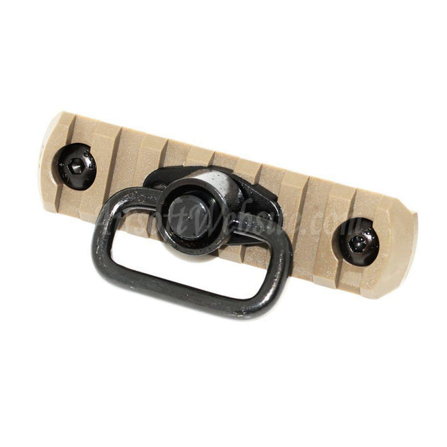 APS 7-Slots MIL-STD 1913 Rail M-LOK Rail Segment Plate with QD Sling Swivel